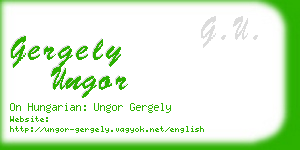 gergely ungor business card